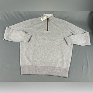 Peter Millar wool/cashmere blend 1/4 Waffle Knit sweater pullover